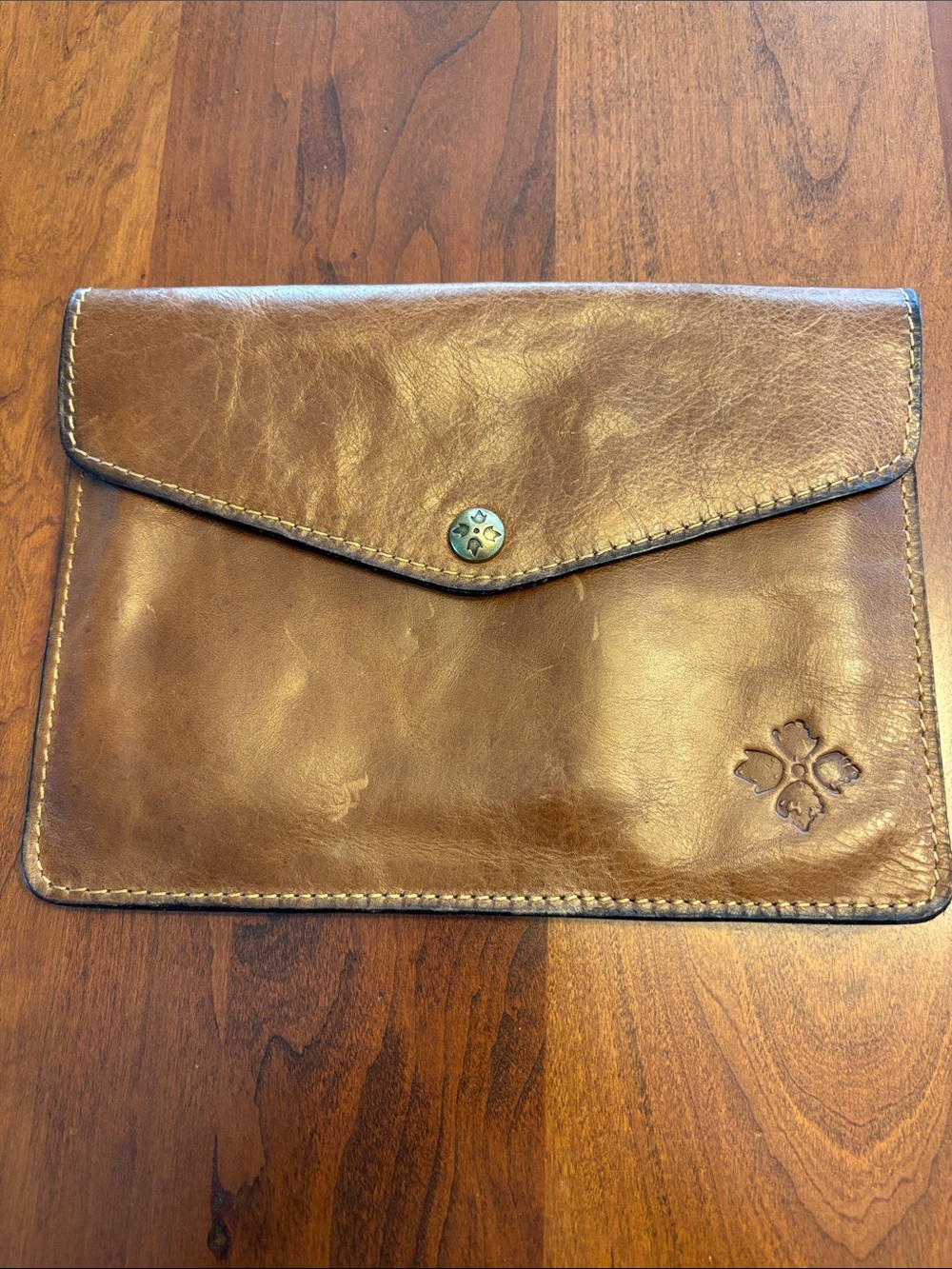 Patricia Nash Leather Tech Portfolio iPad Mini Case Cognac Brown NWT A81006